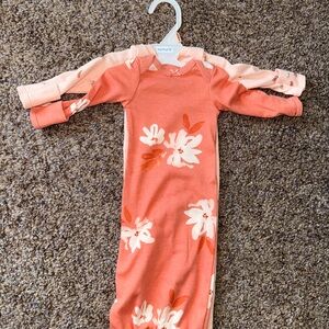 New! Premie Floral Baby Gown Set
